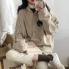 女性のブラウス日本のファッションコーデュロイシャツ女性ソリッドユニセックスBFスタイル秋のバギーレジャーブルザンウルツァンオールマッチの服のトップス
