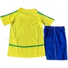 Kindertenues Brazilië voetbalshirts retro shirts Carlos Romario Ronaldinho camisa de futebol BraziLS RIVALDO ADRIANO JOELINTON 1998 98 2002 02 2004 1994 04 94