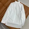 Blusas femininas manga bolha francesa camisa branca bordada com alta sensação de primavera top mulher xx025
