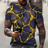 Temu Hot Style Horror Magma Print T-shirt för Mens New Summer