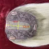 Toppers blond färg Toupee Human Hair Extension Remy Hair Piece raka Toupees Lace+Weft Ersättning System Toupee Topper för kvinnor