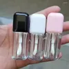 Storage Bottles 100pcs 6ml Big Brush Empty Lip Gloss Tube Transparent Bottle Plastic Makeup Pink White Lipgloss Lipstick