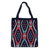 Сумки на плечо, женская сумка в стиле бохо, универсальная вязаная сумка-бродяга, модная дорожная сумка с принтом, ретро-сумка, кошельки-шоппер
