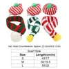 Vêtements pour chiens Chapeau et écharpe Ensemble Chaud Facile à porter Adorable Costumes de Noël Kit avec boule en peluche pour chat petit moyen grand chien