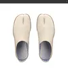 Casual Shoes 2024 Designer Silver Tabi Ninja Flats Women Bursting Pattern Leather Split Toe Moccasins Female Pig Trotters Loafers