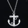 Chains 20pcs Fashion Necklace 30x25mm Anchor Pendants Short Long Women Men Colar Gift Jewelry Choker