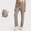 ll Neue modische, lässige, lockere Sporthose mit Schnürung, Taille, Tasche, Yogahose, hohe Taille, Fitnesshose für Damen