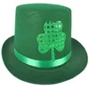 Basker Bucklebelt Green Hat -paljetter Shamrock Stpatrick Day Costume Decors