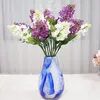 Decorative Flowers Delicate Lilac Branch Silk Artificial Home Decor Wedding Decoration Flores Artificiales White Flower Autumn DIY