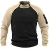 Sweat à capuche pour hommes, hauts tactiques respirants, mode, couleur unie, chaud, haut de sport, pull à fermeture éclair, vêtements pour hommes