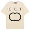 T-shirt di lusso con stampa di lettere in cotone da uomo e da donna, magliette a maniche corte, estive, di alta qualità, top di marca, abbigliamento di marca