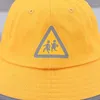 Berets Ldslyjr 2024 Cotton Solid Color Yellow Bucket Hat Fisherman Outdoor Travel Sun Cap For Child Boy And Girl 88