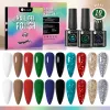 Kits UR SUGAR Kit de couleur de noël série automne hiver 10 pièces ensemble de conception d'art d'ongle tremper le Gel UV LED manucure Semi permanente