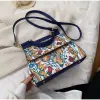 Borse da sera Borsa a mano dipinta a mano stile retrò Borsa a tracolla regolabile Borsa a tracolla da donna Trendy Cartelle di grande capacità280p B8on #