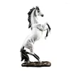 Figurines décoratives nordiques et européennes modernes, Statue de cheval, pour le bureau, la maison, accessoires d'ornement en résine