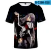 Novo anime japonês Black Deacon?Camiseta casual de manga curta com estampa digital Butler Surrounding