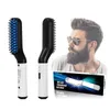 Peigne à cheveux professionnel brosse barbe lisseur multifonctionnel défriser les cheveux peigne bigoudi chauffage rapide outils de coiffure 240306