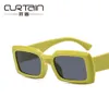 2 pcs Mode Designer de luxe Avocado Green Lunettes de soleil 2022 Nouvelles lunettes de soleil de mode personnalisées Hip-Hop Lunettes de soleil tendance carrées