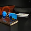 サングラスパイロットメンズトップ品質のブランドデザイナー男性アメリカ軍のためのサンガラスAOミラーグラス光学ガラスレンズTJ111