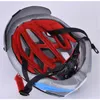 Stylowe hełmy rowerowe Triathlon Safe Taillight Helmet z gogami magnetycznymi rowerowymi rowerami wyścigowymi