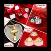 Cadeau cadeau 16 pcs boîtes en métal en forme de coeur avec couvercle en étain bougie vide boîtes de Saint-Valentin rouges et roses