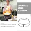 Utensílios de cozinha de armazenamento de cozinha trabalham com rack de panela no alcance da gama de gás wok anel de aço inoxidável stand redondo