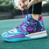 Buty 2022 Modne graffiti buty do koszykówki mężczyźni buty na zewnątrz streetball buty unisex platforma męskie trampki nastolatki trenerzy koszykówki mężczyźni