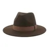 Cappelli a tesa larga Cappelli a secchiello Cappello da donna Cappello Fedora da uomo Ampio collo rotondo Nastro Solido Abito da sposa classico Uomo Sombreros de Mujer Cappello Fedora 24323