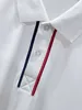 2024 Summer Geometric Letter Print Men's Polos Lapel Neck Short-Sleeve Man's T-Shirts Breathable Fashion Men Tees CHT005