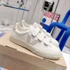 Scarpe da tavola singole con lacci da donna a taglio basso in vera pelle, piccole scarpe bianche in velcro