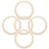 Dekorativa blommor kransform Rack Wood Hoops Crafts Circle Backdrop Stand Made Frame Round Loop Supplies Forms Forms