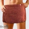 UNDUTS ERKEK PANSAMA KISA Havlu Pantolon Yumuşak Kalınlaştırılmış Batalı Seksi Mikrofiber Yan Bölünmüş Tulum