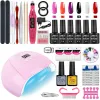 Kits Maniküre Set Acrylnagelkit mit LED -Nagelschachtel halb dauerhaft Lack Acrylverlängerung Gel -Kit Elektrische Nagelbohrmaschine Nagel Werkzeug