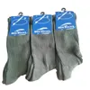 Men's Socks 1 Pair Of Green Mid-height Stockings Autumn And Winter Thickened Warm Loop Calf Pile