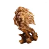 Figurines décoratives élégantes en résine, Statue de Lion, présentoir artistique sur étagère de bureau, figurine de collection