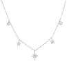 Necklaces delicate sunburst star charm necklace delicate 925 sterling silver thin choker chain christmas gift star pendant elegance style
