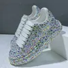 Casual schoenen Glitter Rhinestone Platform Sneakers vrouwen mode luxe designer schoenen voor vrouwen mesh comfort vrouwen schoenen bling dikke sneaker t240323