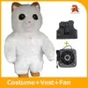 Costumi mascotte 2 m Costume da gatto bianco per adulti Vestito da mascotte Iated per adulti Vestito da passeggio per personaggi animali per eventi