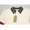 Tees Plus Polos masculinos com gola redonda bordada e estampada estilo polar roupa de verão com algodão puro de rua 2f21x