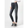 Style Bloggers Same Mother High Waist Nine Point Elastic Leggings with Hip Lifting and Thin Korean Jeans