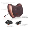 Massaging nek kussenweren verwarming nek massagemassagekussen shiatsu cervicale kussen massager warmte elektrische rug lumbale kussen rollen hoofdsteun voor auto's reizen 240323