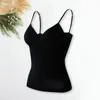 Camisoles Tanks Chic Sling Top Spaghetti Strap Soft Women Padded Bra Pushup Vest Slim Fit