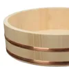 Bols Sushi en bois bol de riz portable pratiques multipurpose réutilisable baril durable pour la cuisine de la cuisine de la cuisine bibimbap