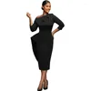 Casual Dresses WUHE Off Shoulder Elegant Work To Wear Pencil Dress Women Sexy Party Club Ruffles Peplum Office Lady Business Bodycon Midi