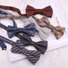 Bow Ties Fashion Classic 6 12cm Britain Style Business Casual Plaid Cotton Tie For Man Suit Important Occasions Necktie Accessories