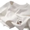 China-chique camiseta masculina manga curta verão novo solto versátil casual meio algodão branco casal top zhe9 {categoria}