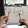 Kieliszki do wina 550 ml czarno -czerwony kieliszek do wina Nordic Kreatywne lekkie luksusowy bezwzględny szklany szklany kubek Wauszka Kuchnia napój L240323