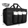 Dinnerware Sets Delivery Bag With Cup Holders/Drink Carriers Great For Beverages Grocery Pizza Commercial Quality And Cold