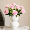 Dekorativa blommor 10st Rose Bouquet Christmas Supplies Table Decoration Accessories Wedding Decor Graduation Flower Artificial