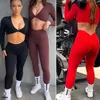 2024 24Colors Nylon Back V Butt Yoga Pants Women High Taille Fitness Workout Gym Running Scrunch Leggings Shorts Active Wear 240319